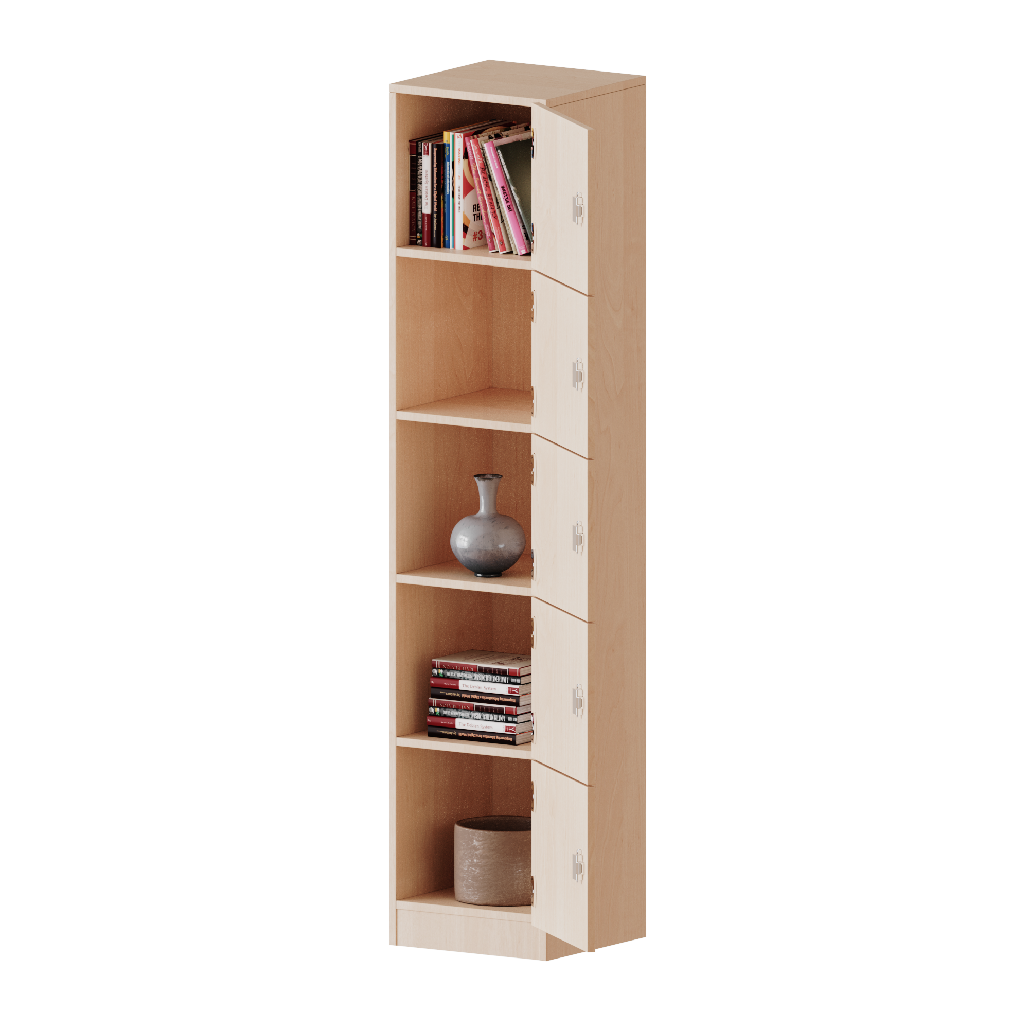 Schließfachschrank 5 Schließfächer, mit Briefschlitz, 5 OH - evo 18