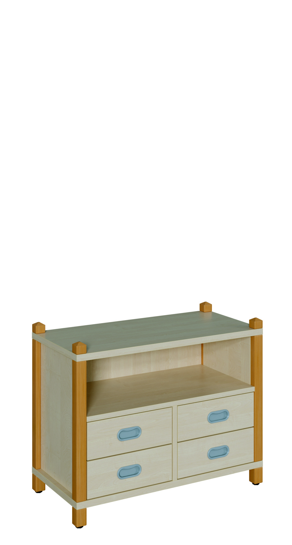 Stollenschrank mit 4 Dekorschüben Höhe 60 cm