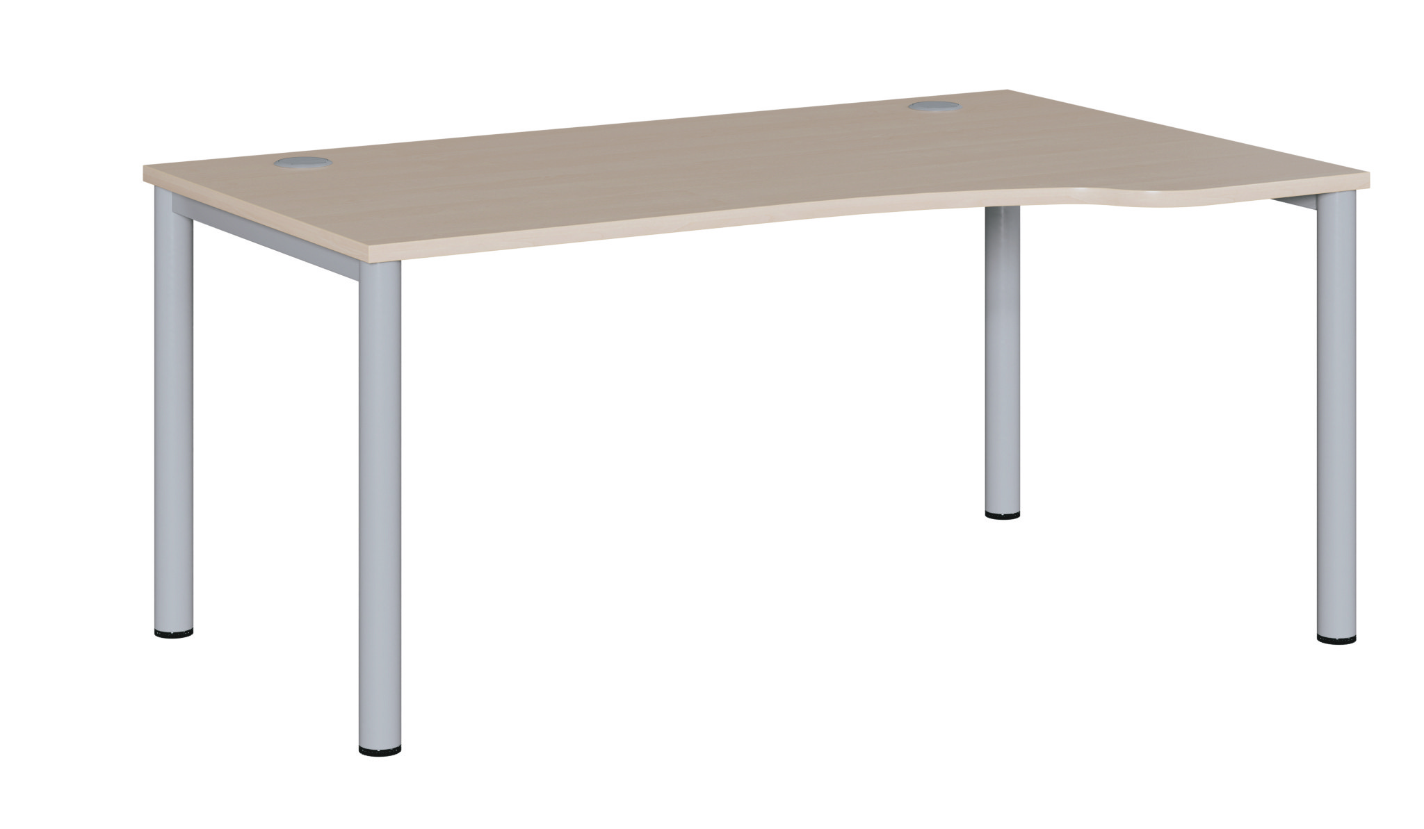 Schreibtisch mit Freiformplatte Breite: 160 cm 