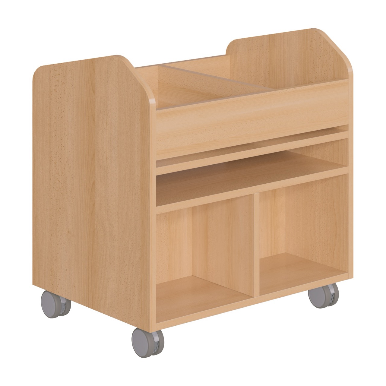 fahrbarer Bastelwagen mit 7 Fächern für Papier und Bastelmaterial - Kreativbasti 1 fahrbarer Bastelwagen mit 7 Fächern für Papier und Bastelmaterial - Kreativbasti 1