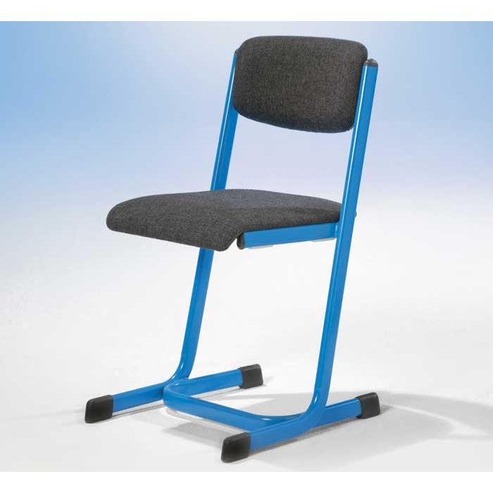 Lehrerstuhl mit Sitz und Rückpolster / Gestell H-Form