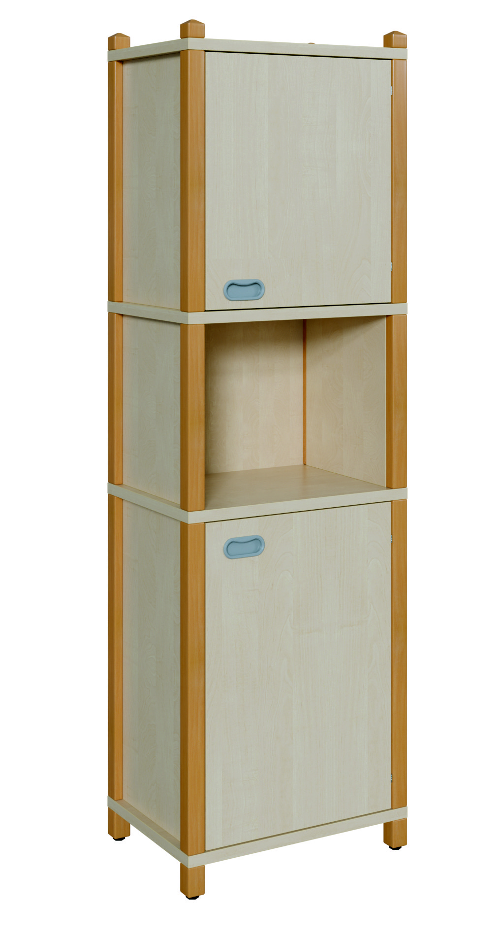 Stollenschrank mit 2 Türen und Regal