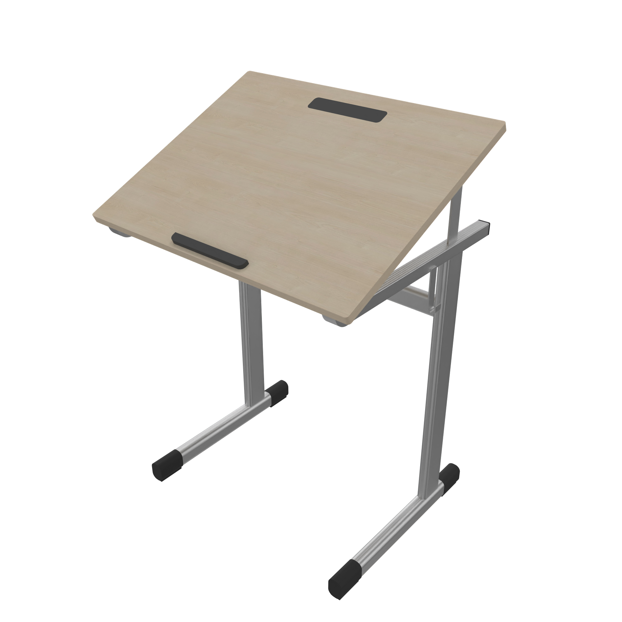 Schülertisch mit neigbarer Tischplatte Modell Aluflex