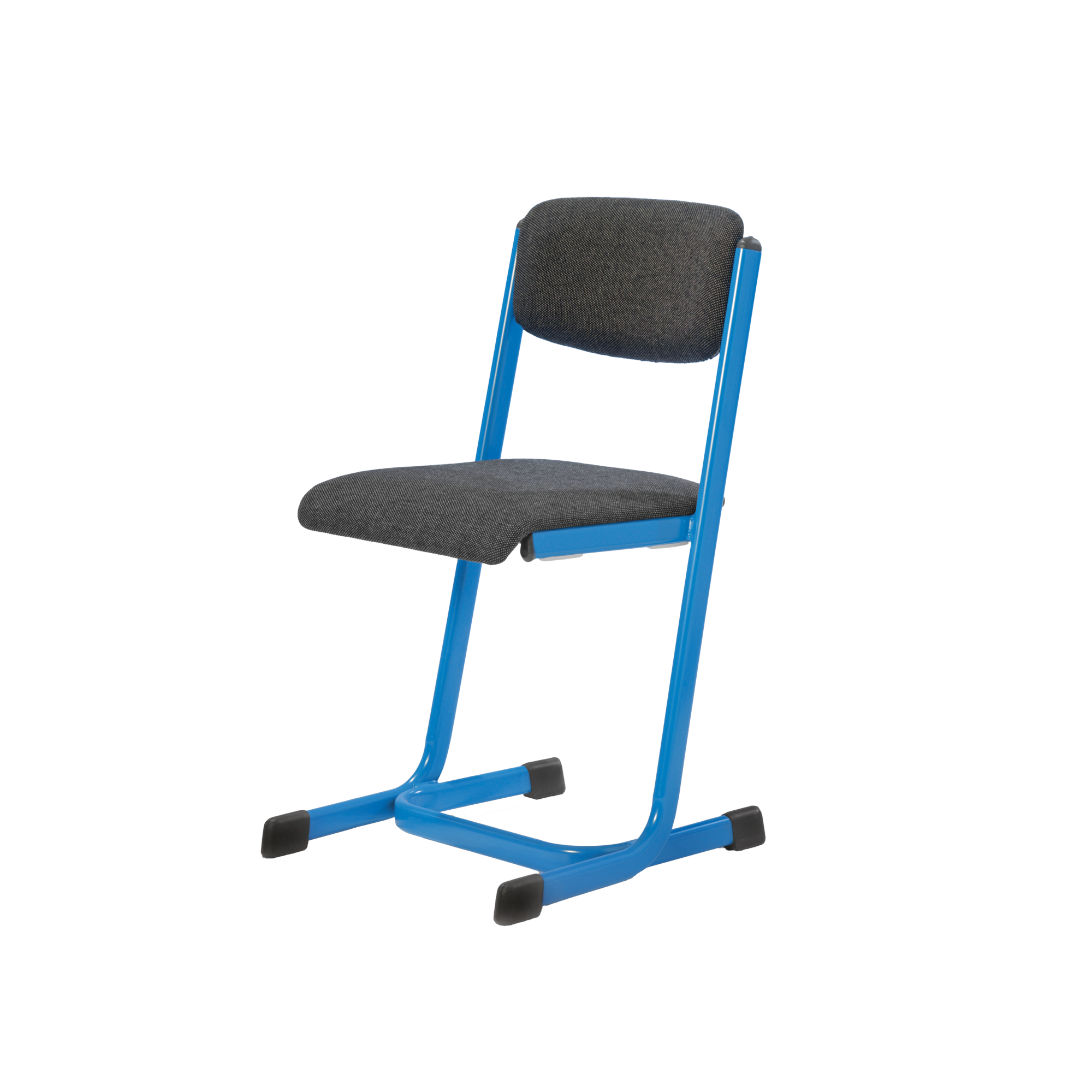 Lehrerstuhl mit Sitz und Rückpolster / Gestell H-Form