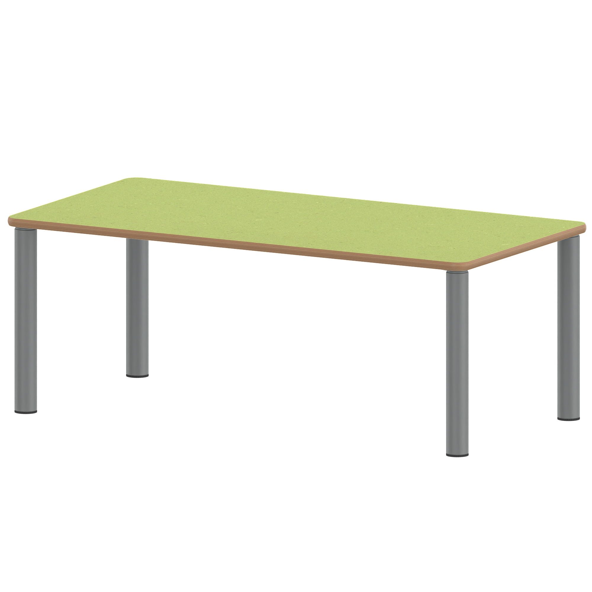 Tisch ZALOTTI mit Linoleum-Belag - Rechtecktisch