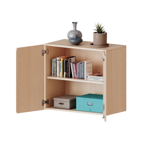 Aufsatzschrank mit Türen, 2 Ordnerhöhen - EVO180