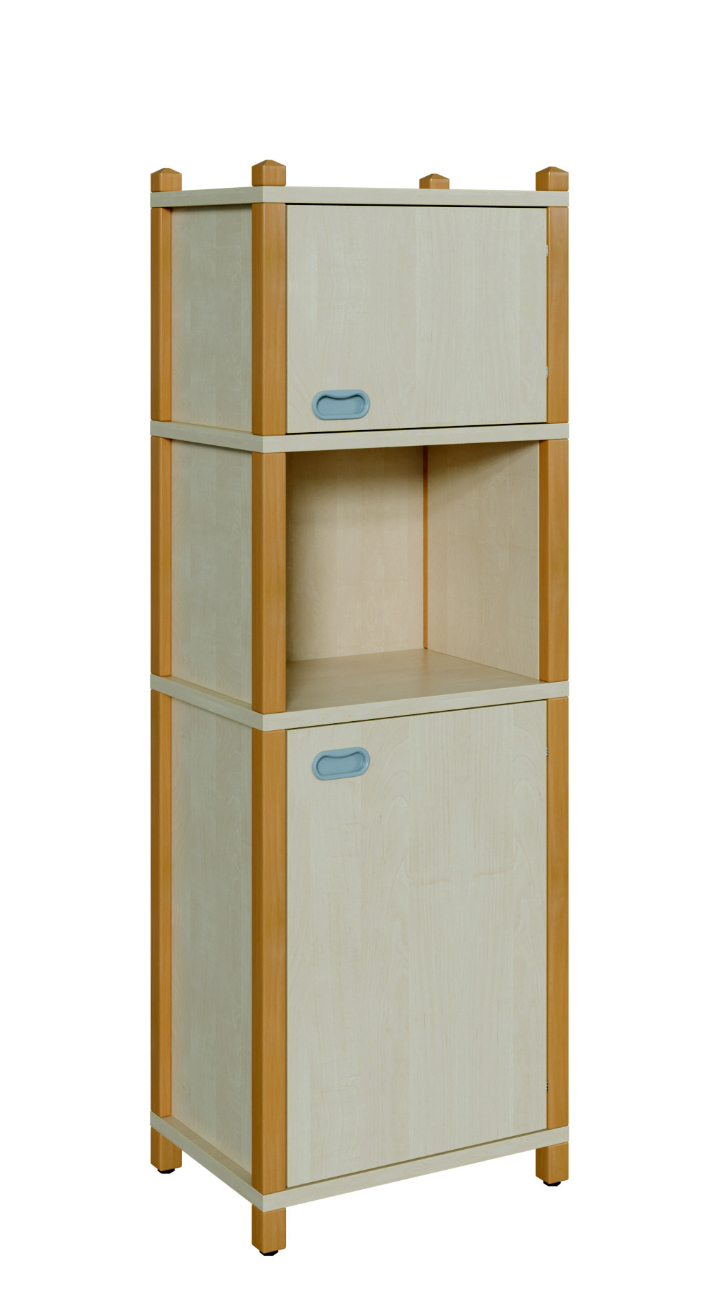 Stollenschrank mit 2 Türen und Regal