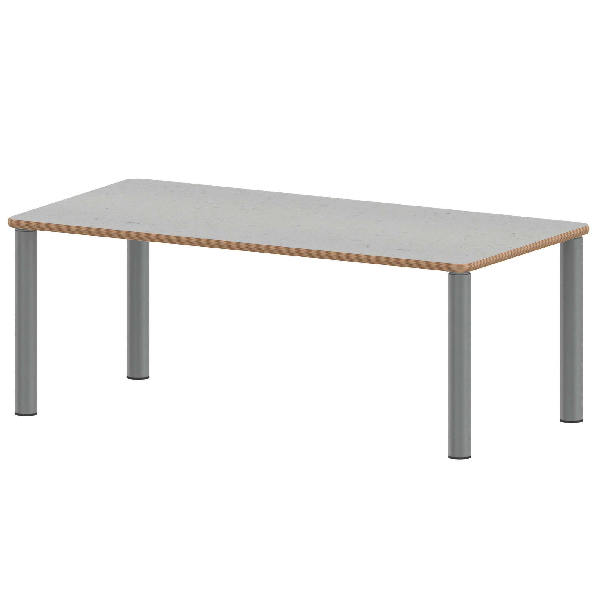 Tisch ZALOTTI mit Linoleum-Belag - Rechtecktisch