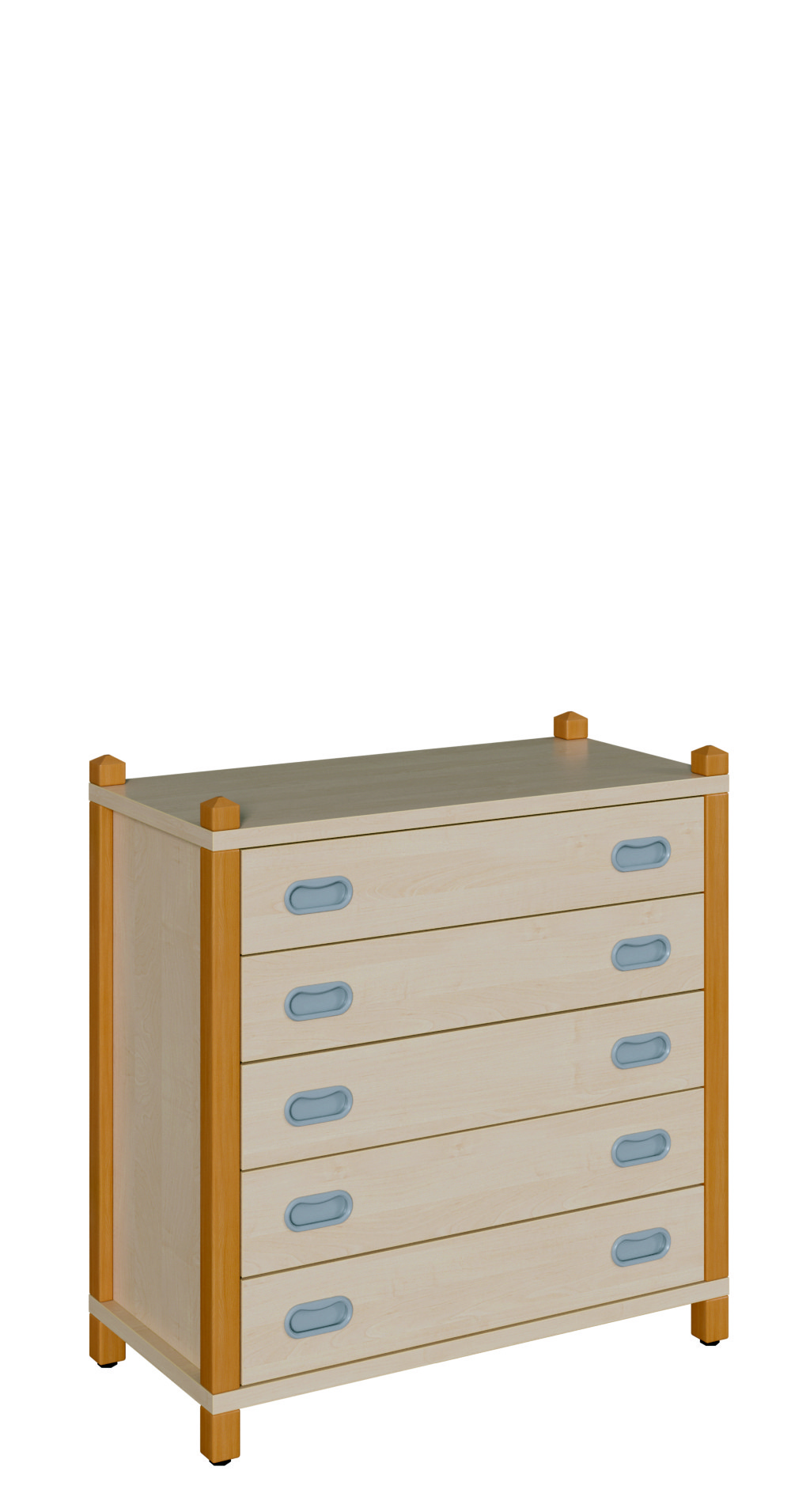 Stollenschrank mit 5 breiten Dekorschüben Höhe 80 cm 