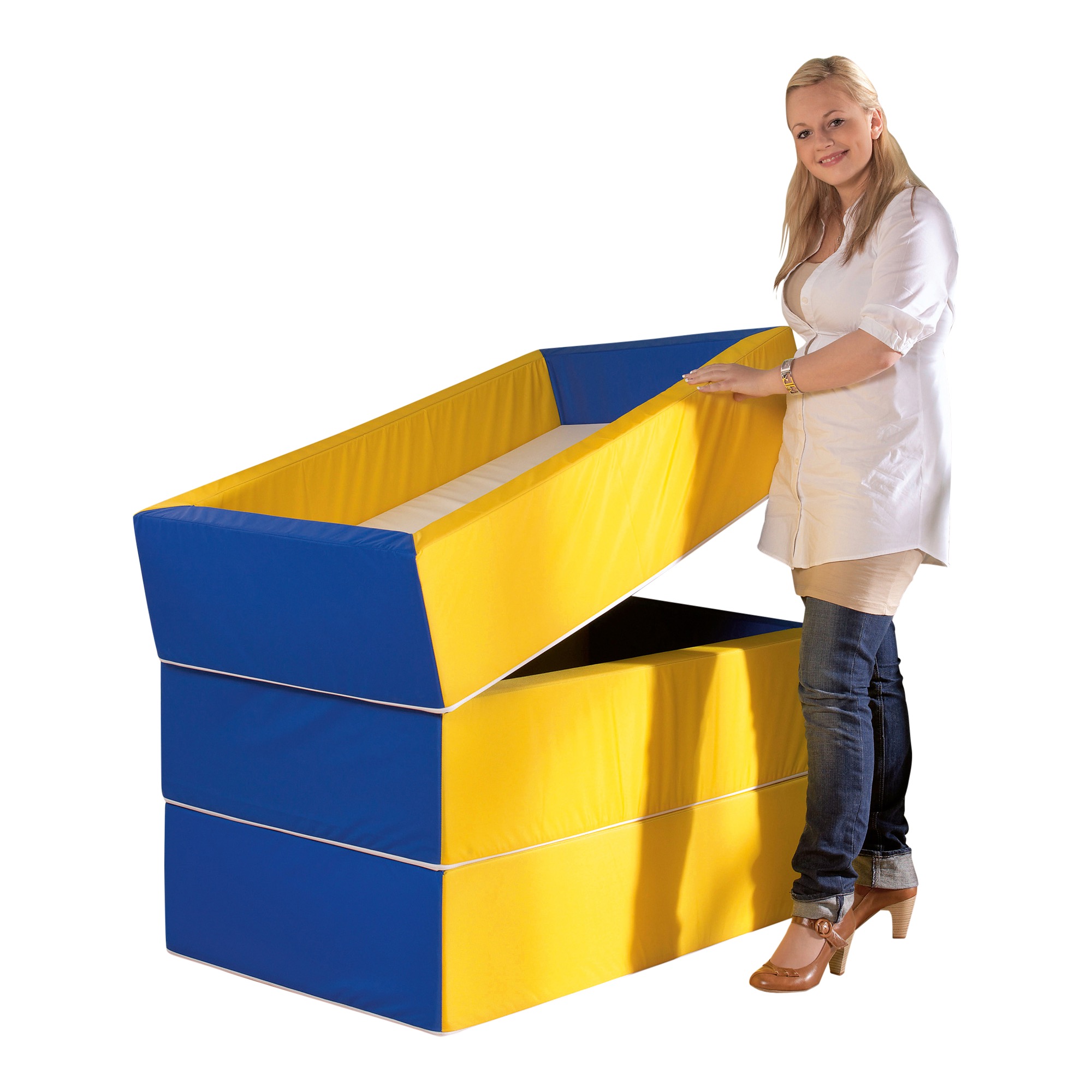 Matratze mit PU-Bezug für Krippenschaumstoffbettchen - weiß 100 cm