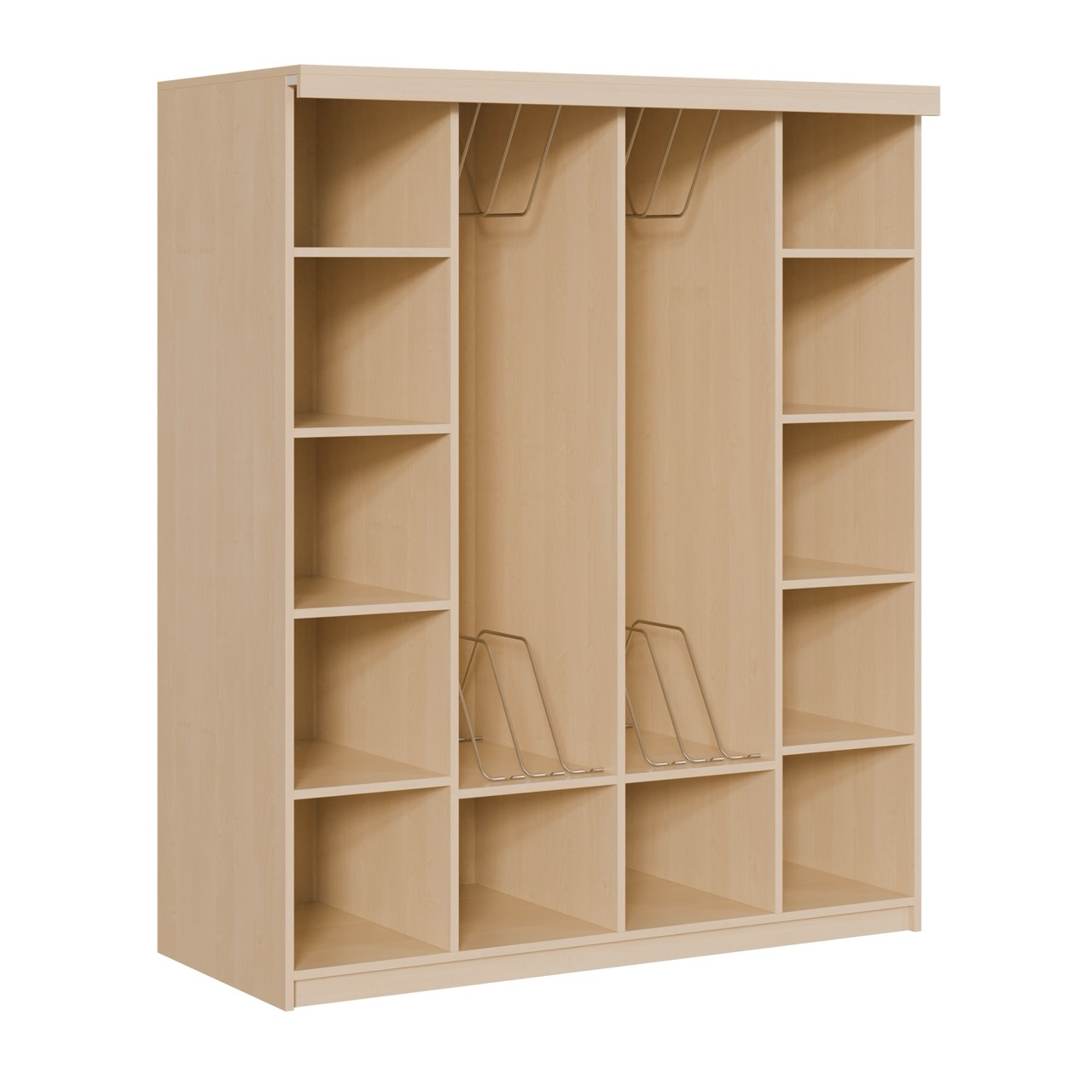 Liegepolsterregal für 130-150 cm lange Polster, mit Fächern