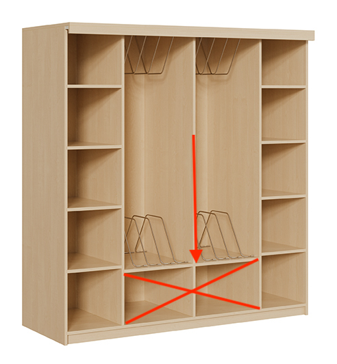 Liegepolster-Bettzeugschrank für 10 Polster/Bettzeug (160 cm)