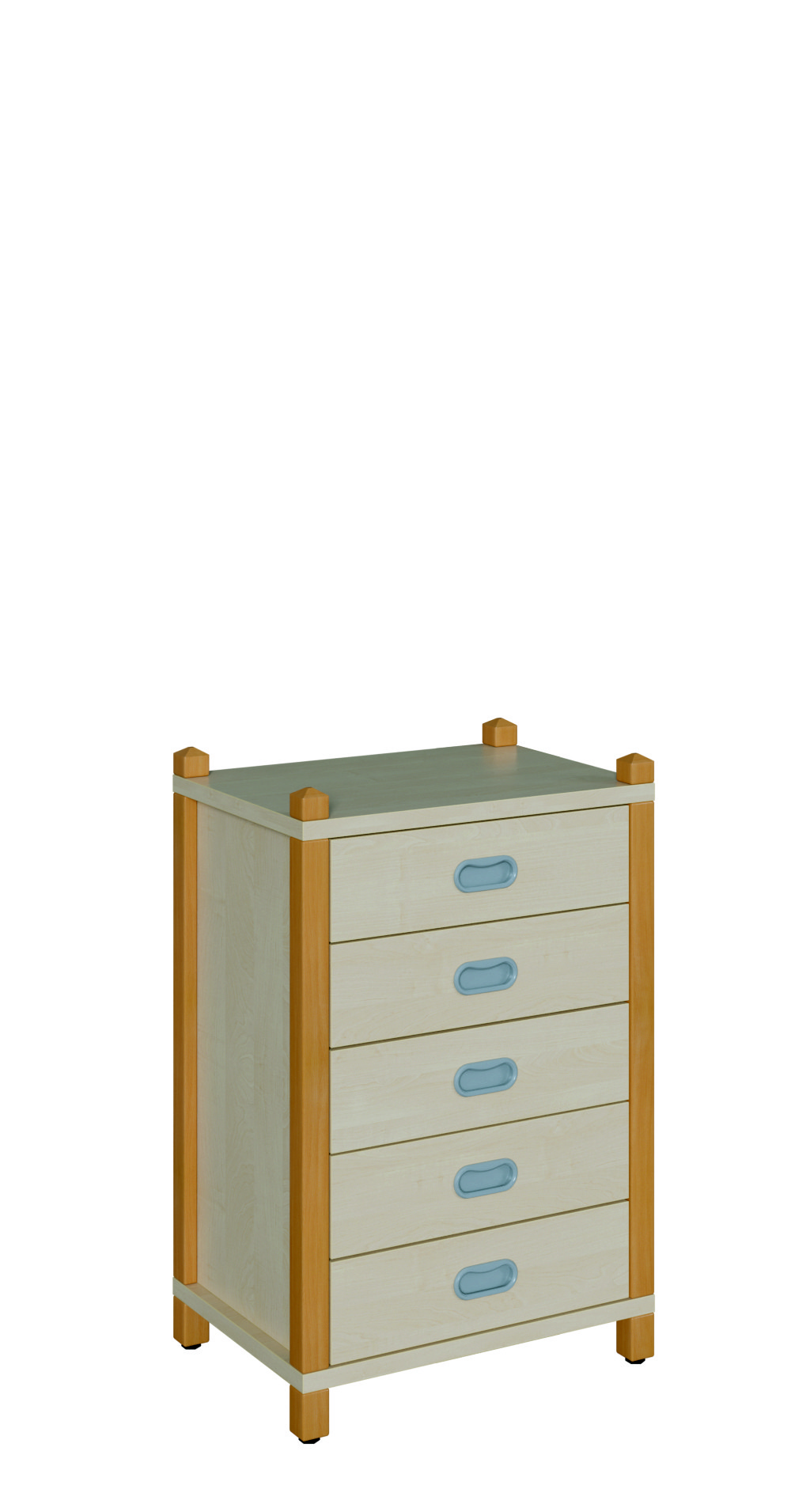 Stollenschrank mit 5 Dekorschüben 56 x 80 cm