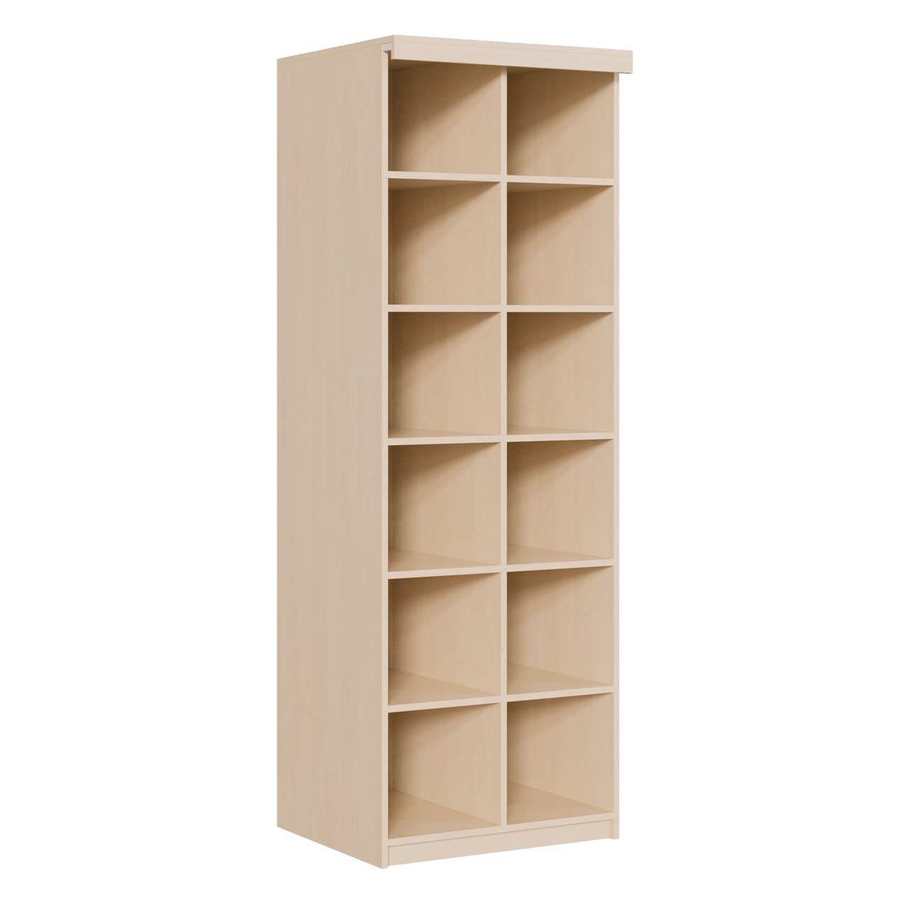 Bettzeugschrank mit 12 Fächern (mit Türen oder Vorhang)