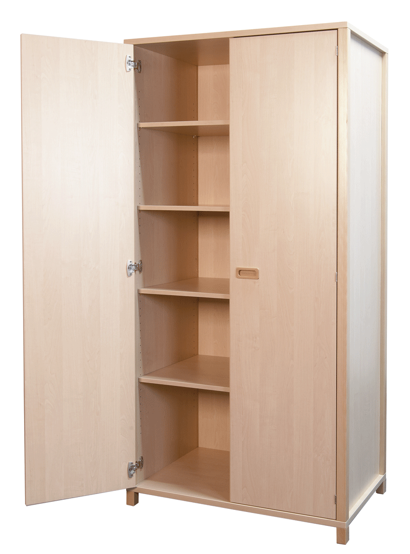 Kleiderschrank mit Garderobe und Spiegel (Massivholzstollen)