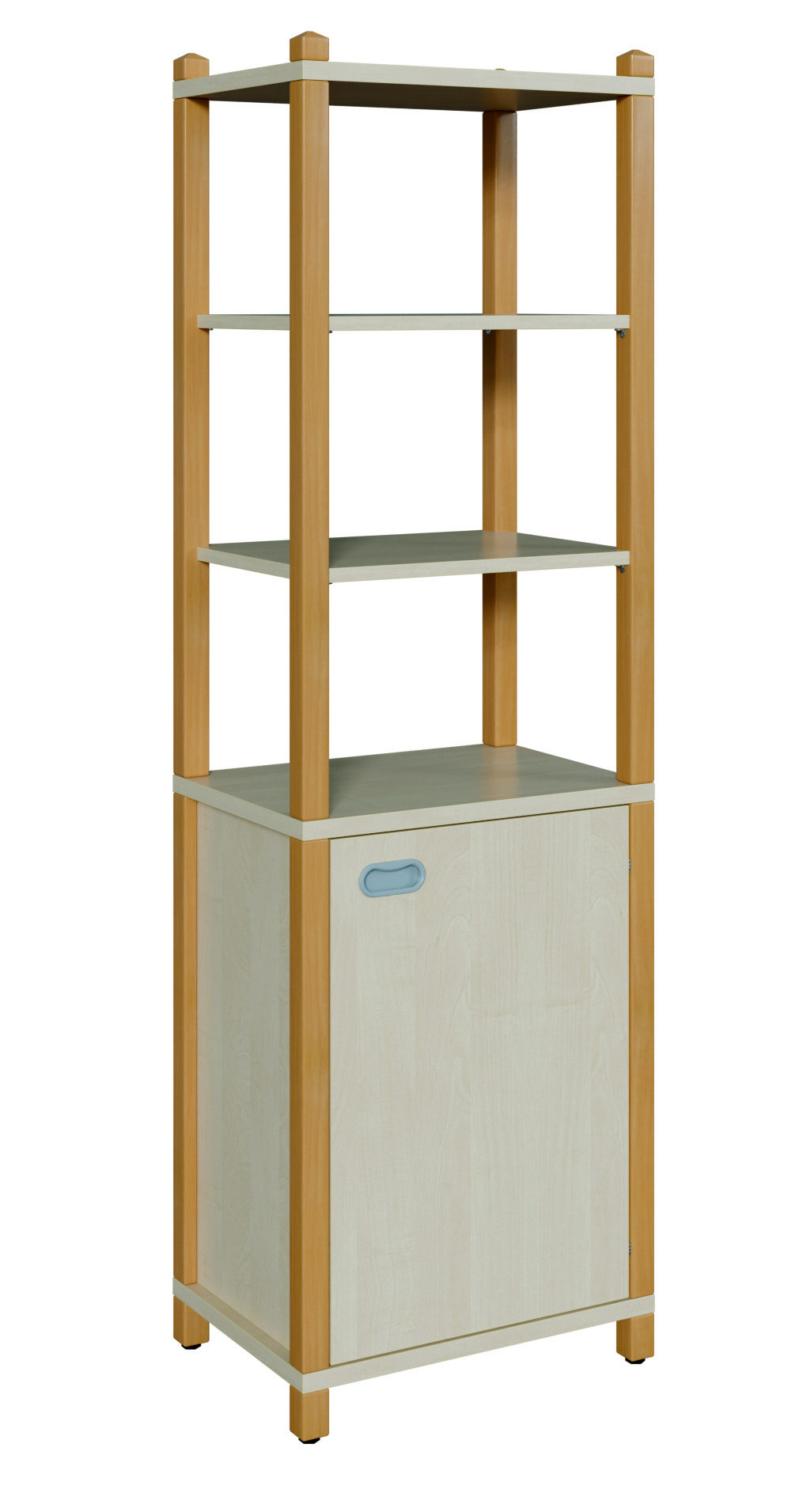 Stollenschrank eintürig mit Regalaufsatz