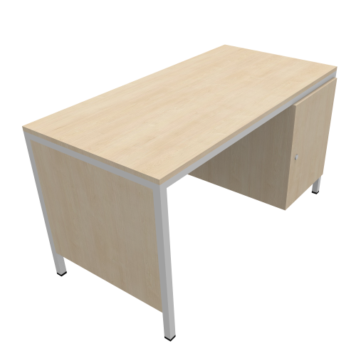 Lehrertisch mit Unterbauschrank, abschließbar, Höhe 76 cm