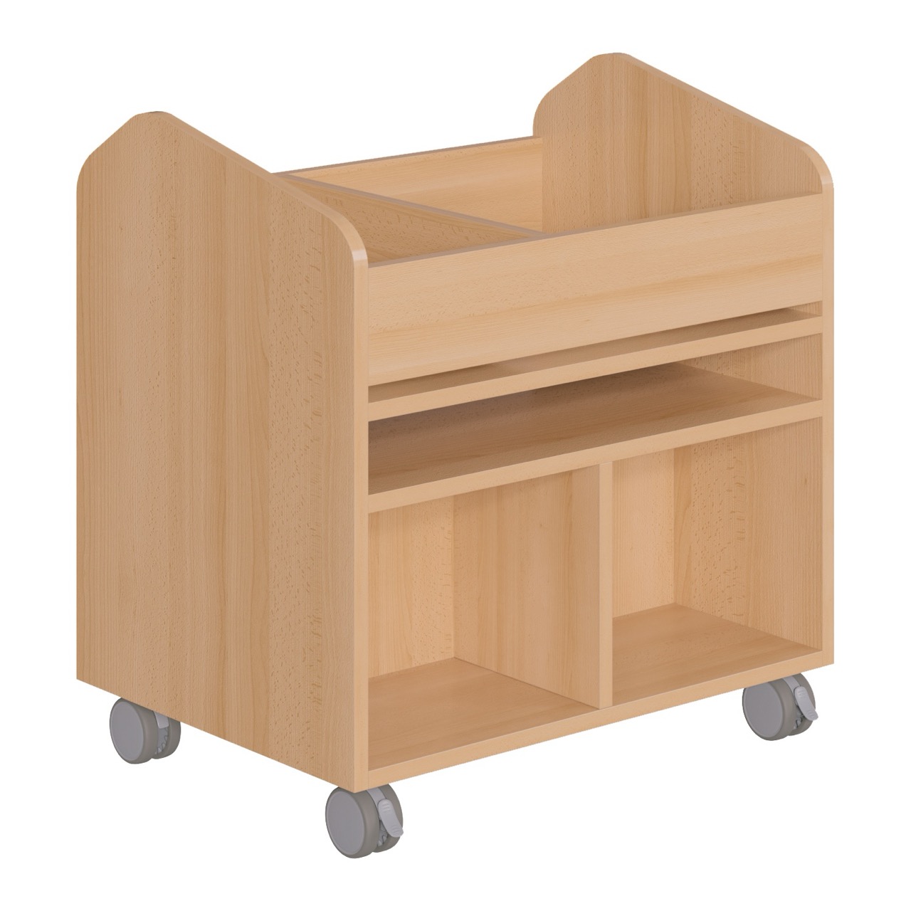 fahrbarer Bastelwagen mit 7 Fächern für Papier und Bastelmaterial - Kreativbasti 1 fahrbarer Bastelwagen mit 7 Fächern für Papier und Bastelmaterial - Kreativbasti 1