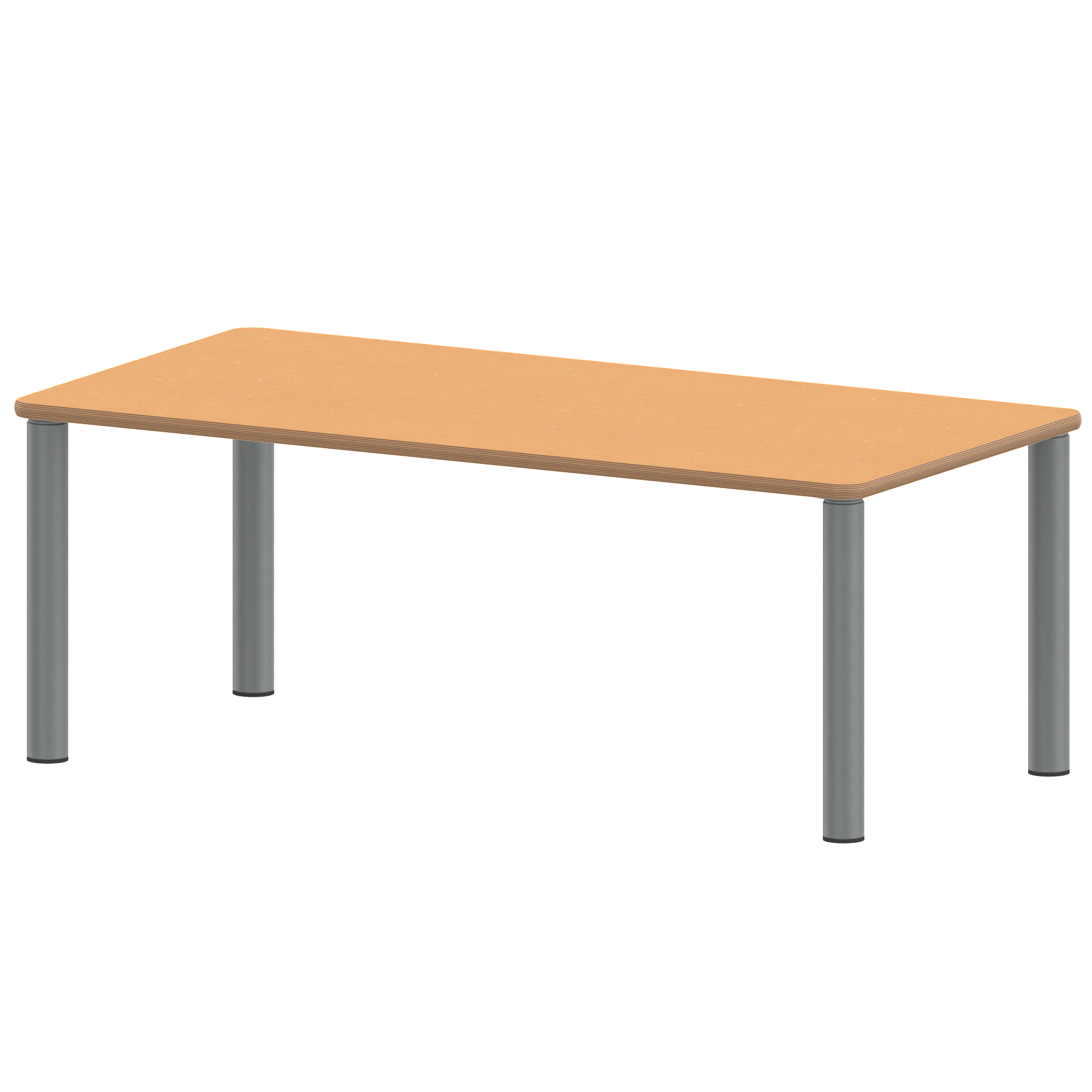 Tisch ZALOTTI mit Linoleum-Belag - Rechtecktisch